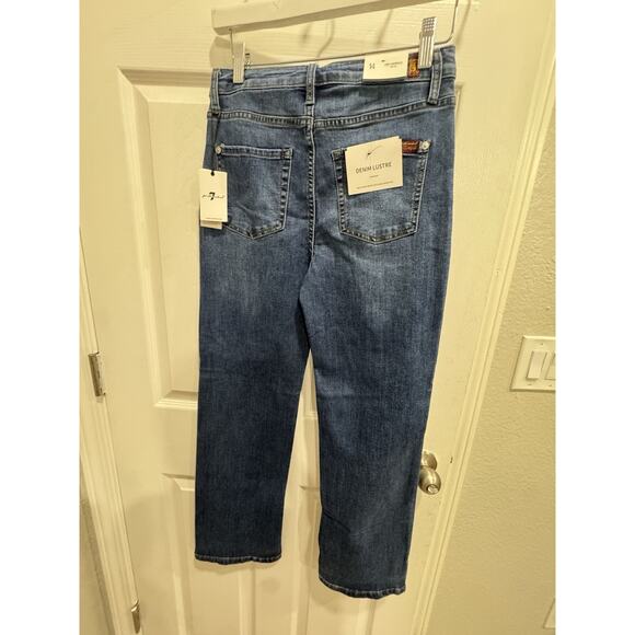 7 For All Mankind High Waist Denim Luster Jeans, New with Tags, Slim Fit - Picture 2 of 8